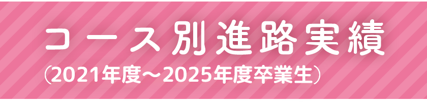 コース別進路実績（2021年度～2025年度卒業生）